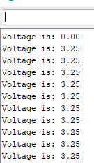ولتاژ اندازه‌گیری شده توسط ADC
